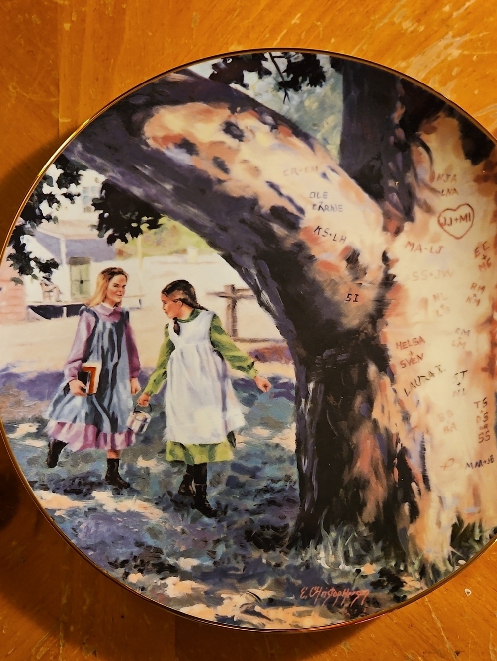 Little House on the Prairie-The Sweetheart Tree Retro porcelain collector plate